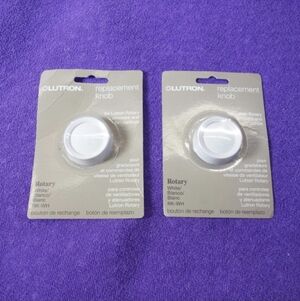 Lutron Pack of 2 RK-WH Rotary Dimmer Replacement Knob in White NIP
